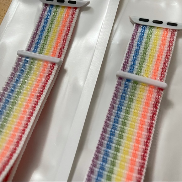 🎉NEW Neon White Rainbow Nylon Band for iWatch - Picture 3 of 5